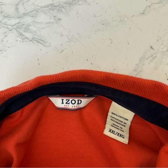 IZOD Golf with Stretch Short Sleeve Polo Shirt Men's Size XXL Golfing Orange Z​​ - Picture 4 of 4